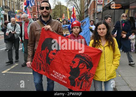 CLERKENWELL GREEN, LONDRES, ROYAUME-UNI. 1st mai 2023. Justice pour les travailleurs, Londres, Royaume-Uni. Crédit : voir Li/Picture Capital/Alamy Live News Banque D'Images