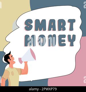 Signature d'écriture à la main Smart Money, Business idée l'argent misé ou investi par des personnes avec des connaissances d'expert Banque D'Images