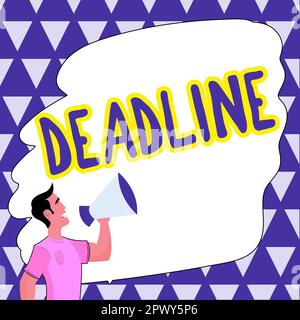 Exposition conceptuelle Date limite, période de photo conceptuelle selon laquelle quelque chose doit être terminé ou accompli Banque D'Images
