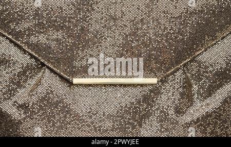 Toile dorée scintillante, cadre intégral. Fragment d'embrayage Banque D'Images