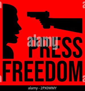 Design pour célébrer la Journée mondiale de la liberté de la presse , 2 mai Illustration de Vecteur