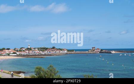 Fort de Socoa et la plage de Saint Jean de Luz Banque D'Images