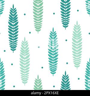 Motif sans couture avec fougères. Illustration vectorielle Illustration de Vecteur