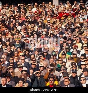 1960S SPORTS STADIUM FOULE ACCROUPISSANT AU SOLEIL OU PORTANT DES LUNETTES DE SOLEIL REGARDANT LA CAMÉRA - KC3625 URW001 HARS RASSEMBLEMENT OEIL CONTACT LIBERTÉ TÊTE ET ÉPAULES GRAND ANGLE AFRO-AMÉRICAINS EXCITATION AFRO-AMÉRICAINE ACCROUPIR NOIR ETHNICITÉ PROFESSIONNEL SOUTIEN CONCEPTUEL OU FANS THRONG TOGETHERSHERNESS PARTICIPATION CAUCASIEN ETHNICITÉ ANCIEN AFRO-AMÉRICAINS Banque D'Images