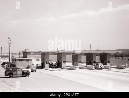 1950S POSTES DE PÉAGE SUR L'AUTOROUTE À PÉAGE DE PENNSYLVANIE AU ROI DE PRUSSE PA USA - M3400 LAN001 HARS PRUSSE Banque D'Images