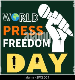 Journée mondiale de la liberté de la presse dans l'art vectoriel Illustration de Vecteur
