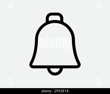 Icône ligne de cloche linéaire. Panneau d'alerte d'alarme de rappel de notification. Noël saison des fêtes Jingle porte symbole Vector Illustration graphique Clipart Illustration de Vecteur