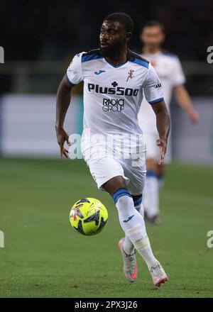 Turin, Italie, le 29th avril 2023. Jeremie Boga d'Atalanta pendant le match de la série A au Stadio Grande Torino, Turin. Le crédit photo devrait se lire: Jonathan Moscrop / Sportimage Banque D'Images