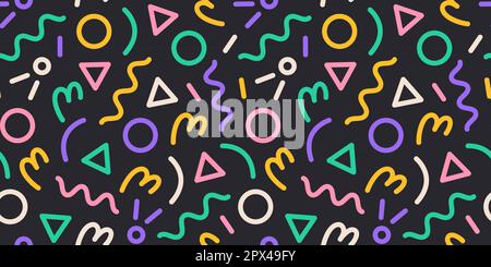 Motif amusant et coloré sans coutures. Illustration de Vecteur