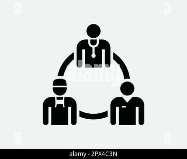 Médecin infirmier icône de relation patient. Système de santé réseau support Groupe connexion signe symbole Illustration graphique Illustration Clipart Vector CRI Illustration de Vecteur