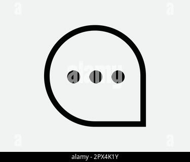 Icône ligne de discussion. Noir blanc message vocal conversation communiquer bulle texte aide signer symbole Illustration graphique Illustration Clipart Vector Cricut Illustration de Vecteur