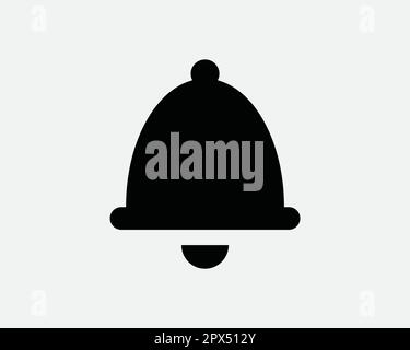 Icône sonnerie de notification. Alarme de rappel symbole de sonnerie d'alarme. Sonnerie sonnerie sonnerie sonnerie porte signe Noir vecteur graphique Illustration Clipart Crucut Illustration de Vecteur