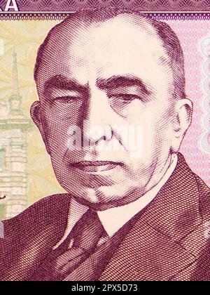 Emil Hacha un portrait de la monnaie tchèque Banque D'Images