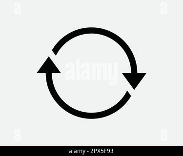 Icône de cycle symbole de signe. Cercle cycle Rafraîchir répéter rotation mouvement Réinitialiser recycler réutiliser la rotation Synchroniser Illustration graphique Illustration Clipart Vector Cricut Illustration de Vecteur