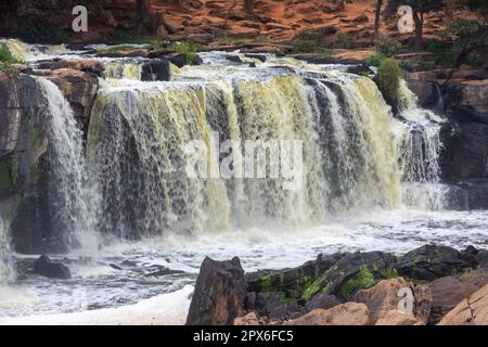 Fortenn Falls Thika, rivière Athi, cascade, eau, rivière, Kenya Banque D'Images