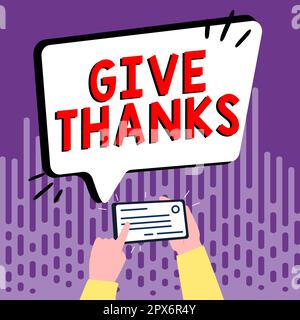 Légende conceptuelle remerciez, exprimez votre gratitude ou montrez votre appréciation reconnaissez la gentillesse Banque D'Images