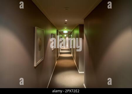 Melbourne, Australie - Corridor dans un immeuble d'appartements Banque D'Images