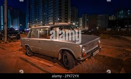 Moscou, Russie - Lada Zhiguli VAZ-2101 - une voiture russe soviétique produite entre 1970-1988 Banque D'Images