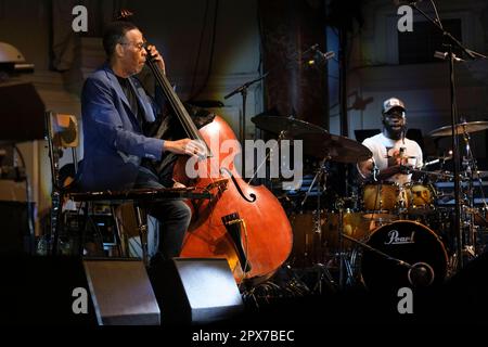 Stanley Clarke se produit au Cheltenham Jazz Festival, 30 avril 2023 Banque D'Images