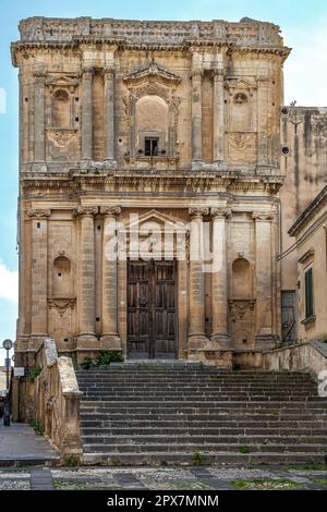 L'église de Sant'Agata di Noto est la plus ancienne parmi celles présentes dans la ville reconstruite après le tremblement de terre de 1693. Noto, province de Syracuse, Sicile Banque D'Images