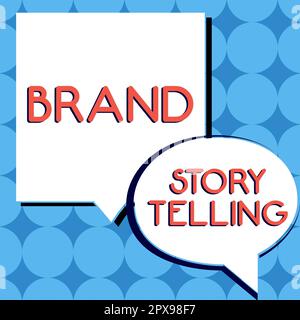 Affiche textuelle montrant l'histoire de la marque, aperçu de l'entreprise insuffler la vie à une marque un contenu attrayant Banque D'Images