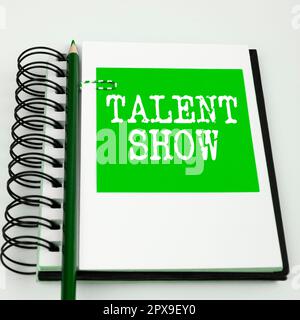 Écriture affichage de texte Talent Show, Internet concept Concours des artistes spectacle casting leurs performances Banque D'Images