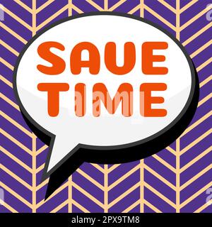Écriture affichage de texte gagner du temps, concept signifiant faire quelque chose de plus efficace de sorte que moins de temps est nécessaire Banque D'Images