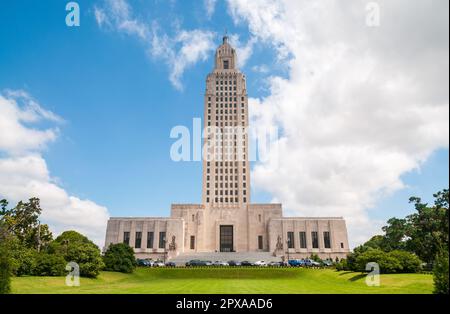 Gratte-ciel du Capitole de l'État de Louisiane à Baton Rouge, Louisiane Banque D'Images