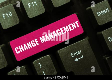 Inspiration montrant l'enseigne gestion du changement, vitrine commerciale Remplacement du leadership dans une organisation nouvelles politiques Banque D'Images