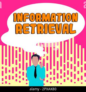 Panneau de rédaction manuelle récupération des informations, vue d'ensemble de l'entreprise Un endroit où les données sont stockées et peuvent être trouvées Banque D'Images