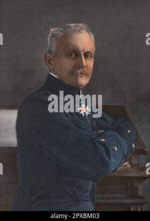 Général français Maunoury. Michel-Joseph Maunoury (1847-1923) était commandant des forces françaises aux premiers jours de la première Guerre mondiale, qui a été élevé à titre posthume à la dignité du maréchal de France. Banque D'Images