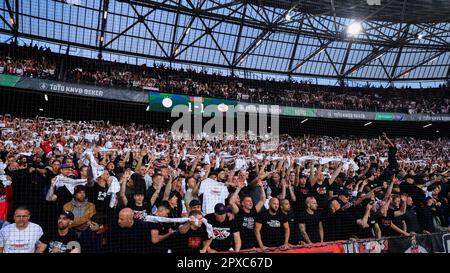 Rotterdam, pays-Bas. 30th avril 2023. ROTTERDAM, PAYS-BAS - AVRIL 30: Fans d'Ajax lors du match final de la coupe KNVB TOTO néerlandaise entre Ajax et PSV à Stadion Feijenoord sur 30 avril 2023 à Rotterdam, pays-Bas (photo de Marcel ter Bals/Orange Pictures) Credit: Orange pics BV/Alay Live News Banque D'Images