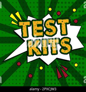 Inspiration montrant des kits de test de signe, mot pour la collection de certains outils et équipent pour un usage particulier Banque D'Images