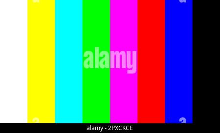 les barres de couleurs sont un motif de test de télévision Banque D'Images