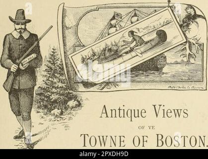 'Vue antique de la ville de l'est de Boston' (1882) Banque D'Images