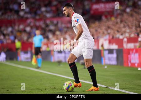 Séville, Espagne. 01st mai 2023. Rafa Mir (12) du FC Sevilla vu pendant le match LaLiga Santander entre le FC Sevilla et Gérone à l'Estadio Ramon Sanchez Pizjuan à Séville. (Crédit photo : Gonzales photo/Alamy Live News Banque D'Images