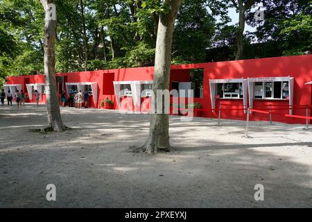 Billetterie de la Biennale, Biennale di Venezia 2022, Venise, Vénétie, Italie, Europe Banque D'Images