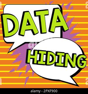 Texte montrant les données d'inspiration masquage, Business Showcase incorporation secrètement des données dans des images graphiques et d'autres types de fichiers Banque D'Images