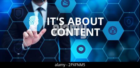 Légende du texte présentant son contenu, photo conceptuelle site Web essentiel utile informatif intéressant le public Banque D'Images