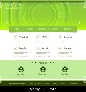 Conception de site Web avec lignes torsadées Illustration de Vecteur