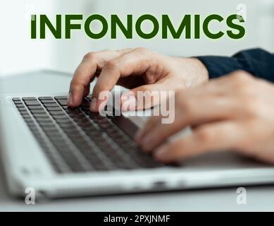 Signe de texte montrant l'information et l'image visuelle conceptuelle utilisée pour représenter des informations ou des données Banque D'Images