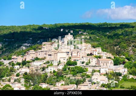 Village de Simiane-la-Rotonde, Alpes-de-haute-Provence, France Banque D'Images