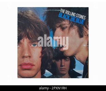 The Rolling Stones - Noir et Bleu - Vintage L.P Music Vinyl Record Banque D'Images