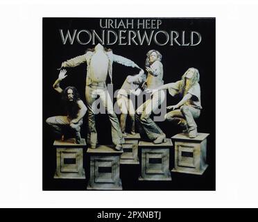 Uriah Heep - Wonderworld - Vintage L.P Music Vinyl Record Banque D'Images