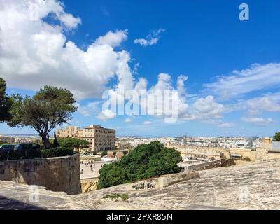 Vue sur La Valette, la capitale de Malte Banque D'Images