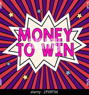 L'écriture manuelle signer l'argent pour gagner, le concept d'Internet calculant les revenus vont être obtenus faisant quelque chose Banque D'Images