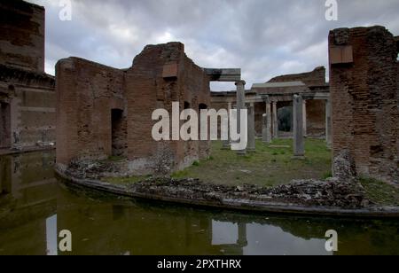 Théâtre maritime de Villa Adriana à Tivoli, Italie Banque D'Images