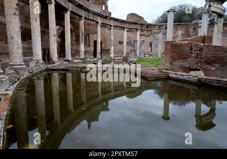 Théâtre maritime de Villa Adriana à Tivoli, Italie Banque D'Images