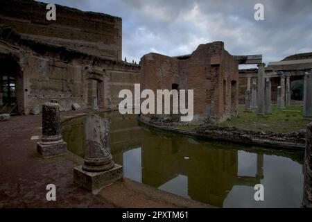 Théâtre maritime de Villa Adriana à Tivoli, Italie Banque D'Images