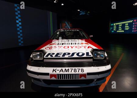 Toyota Celica GT-four ST165 (1990). Exposition de vieilles voitures de rallye 'âge d'or de Rally' à MAUTO, Museo dell'automobile de Turin, Italie. Banque D'Images